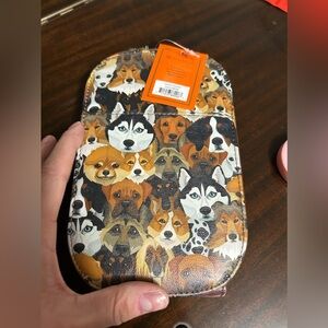 Drog print crossbody wallet